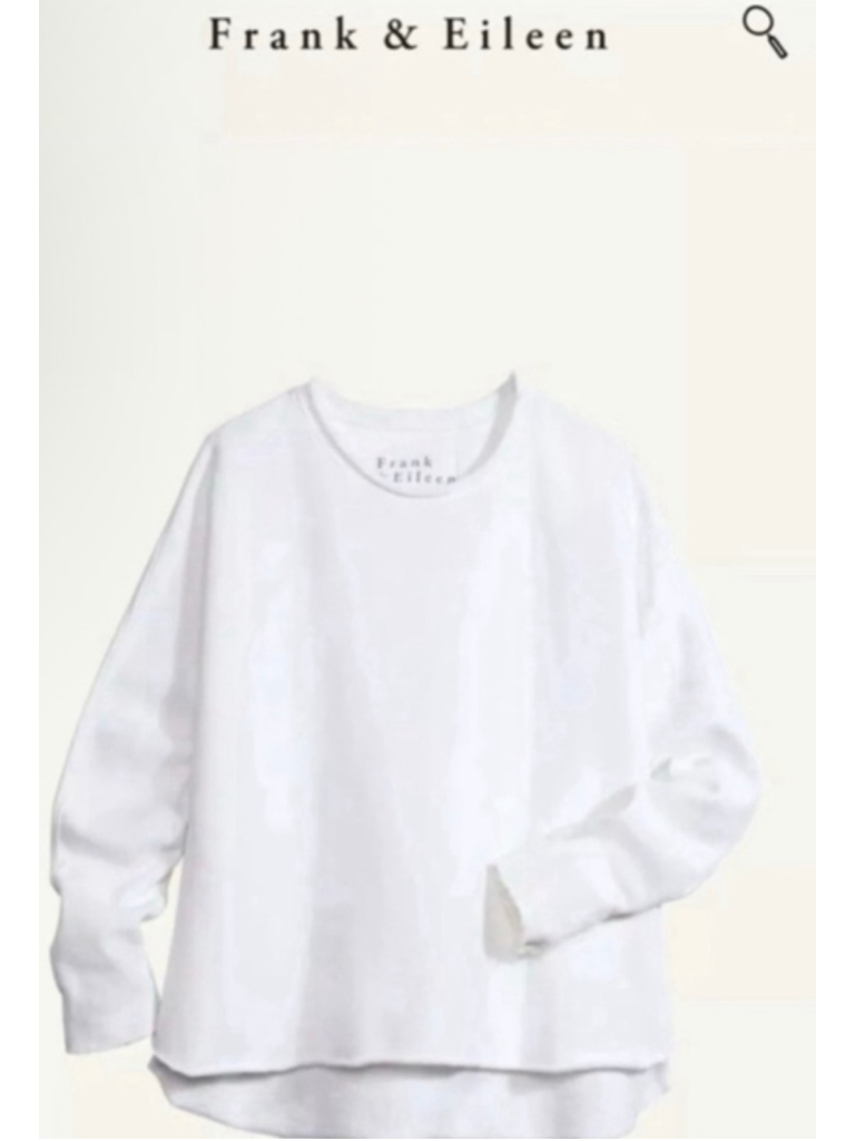 Frank & Eileen Anna White Long-Sleeve Capelet Sweatshirt Xl — image 3 of 4